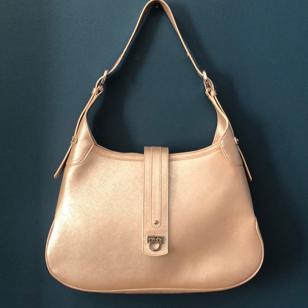 Salvatore Ferragamo Pink Champagne Shoulder bag